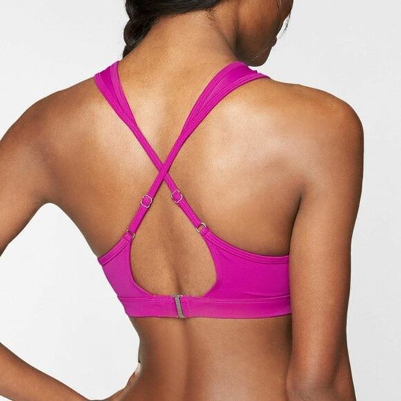 NWT Athleta High Neck Loop Bikini Top 40B/C Bra Cup Sapphire Blue 210979 XL - Picture 9 of 16